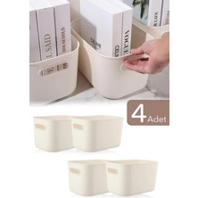 Mutfak Köşesi 4'lü Organizer Kutu Seti - 4 Lt Çok Amaçlı Düzenleyici - Dekoratif Saklama Kutusu