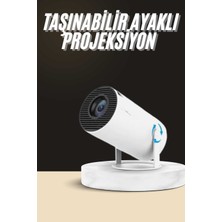 Woogitech Tekno Ayaklı Projeksiyon Taşınabilir Mini Projektör Sinema Projektörü Android Uygun