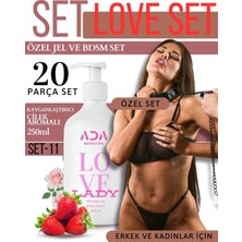 Ada Marketing Love Set Sevgililer Günü Hediyesi Çiftler Için | Jel + 20 Parça Siyah Premium Bdsm Set