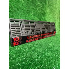 Pi Dekorasyon Lüx Pleksi Otomobil Plakalık 100. Yıl Logolu