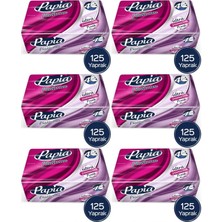 Papia Platinum Pratik Mendil 125 Yaprak (4 Katlı) 750 Yaprak (6PK*125)