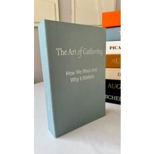 Rawliving Kumaş Kaplı The Art Of Gat.  Mavi Gümüş Dekoratif Kitap Kutu