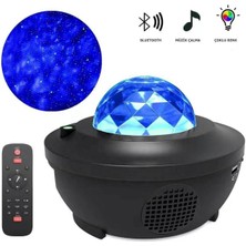 Allians Lazer Işıklı Bluetooth Projektör ve USB Hoparlör, Renkli Disko Parti Lambası
