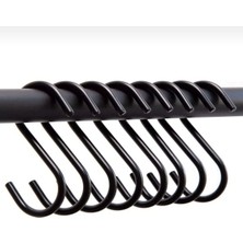 PremiumPort Pratik Siyah Metal 5'li Çok Amaçlı Askı Seti