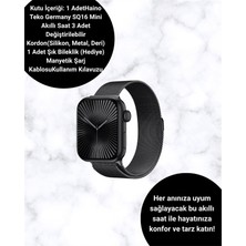 Woogitech Tekno Mini Series 10 Akıllı Saat | 3 Kordon + Bileklik Hediyeli, Tüm Telefonlarla Uyumlu Uygun