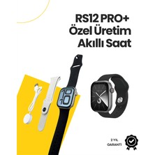 Woogitech Tekno RS12 Pro+ 2025 Serisi Özel Üretim Full Ekranlı Akıllı Saat – Nabız ve Uyku Takibi, Blu