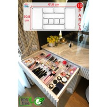 PremiumPort 10'lu Çok Amaçlı Modüler Çekmece Organizer Seti, Düzen ve Saklama