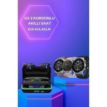 Woogitech Tekno Yeni Nesil Akıllı Saat ve Bluetooth Kulaklık Titreşim Bildirimleri Uyku Takibi Uygun