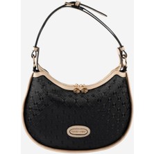 Silver & Polo SP1263 Kadın Omuz Çantası Logolu Siyah-S.nut