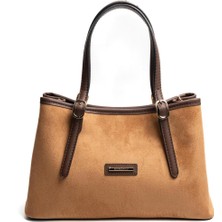 Silver & Polo Silver Polo Taba - Kahve Süet Kadın El Çantası SP1252