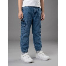 Robin Kids Erkek Çocuk Kargo Cepli Kot Pantolon