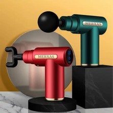 Feyza Design 720LCD Kablosuz Profesyonel Masaj Tabancası, 4 Başlıklı Ekranlı