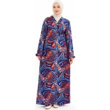 Melike Tekstil Pamuklu Viskon Desenli Ev-Namaz Elbisesi