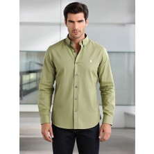 Quero Keten Pamuk Düğmeli Yaka Gömlek