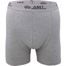 Anıt Kısa Paça Likralı Erkek Boxer Gri - 1115A