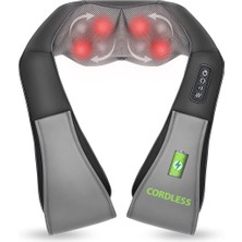 Feyza Design Şarjlı Isıtmalı Ovmalı Masaj Yastığı, Boyun, Omuz ve Sırt Rahatlatıcı
