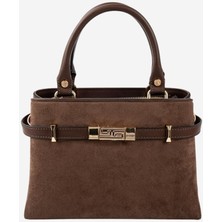 Silver & Polo SP1149 Kadın El Çantası Süet Kahve