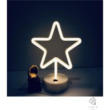 Allians Yıldız Neon LED USB ve Pil ile Gece ve Masa Dekoratif Aydınlatma