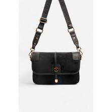 Silver & Polo SP1182 Kadın Çapraz Çanta Süet Siyah