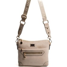 Silver & Polo Silver Polo Bej - Kum Süet Kadın Çapraz Çanta SP1110