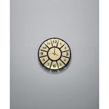 ZOE3tr Minimal Style Siyah-Gold Pleksi Dekoratif Duvar Saati - Sessiz Mekanizma