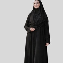 Hanique Pamuk Penye Namaz Elbisesi Tek Parça-Yumuşak Esnek Rahat Kalıp