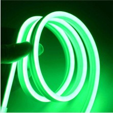 Allians 5 Metre 12V Yeşil Neon LED Şerit Işık, Prize Tak, Anahtarlı, 1.5m Fişli