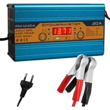 Powermaster 12VOLT Max 30AMPER Kuru-Asit-Jel Akü Şarj Cihazı PM-1230A