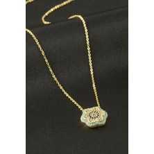 Makay Çiçek Nazar Zirkon Taşlı Kolye