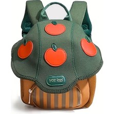 Hüvendo Hafif Sırt Destekli Miniklere Özel Şirin Kreş Sırt Çantası Kahve/yeşil