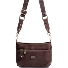 Silver & Polo SP1160 Kadın Çapraz Çanta Süet Kahve Şık Görünüm ve Ergonomik Tasarım