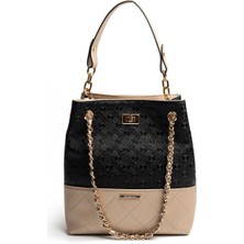 Silver & Polo SP1262 Kadın Omuz Çantası Logolu Siyah-S.nut