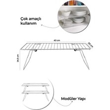 PremiumPort Katlanabilir Metal Dolap Içi Düzenleyici, Pratik ve Şık Saklama Çözümü