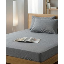 Ladybella Lastikli Yatak Çarşafı Lastikli Penye Çarşaf + 1 Adet Yastık Kılıfı Tek Kişilik One Size