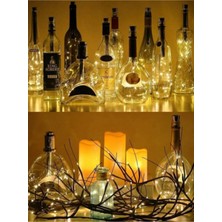 Allians 2m Tıpa LED Peri Işığı Seti, Pilli Güç Kaynağıyla Dekoratif Işıklar