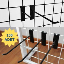 PremiumPort 15 cm Siyah Tel Pano Kancası, 100 Adet Raf ve Stand Askısı