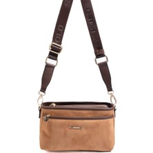 Silver & Polo SP1184 Kadın Çapraz Çanta Süet Taba-Kahve Şık Görünüm ve Ergonomik Tasarım