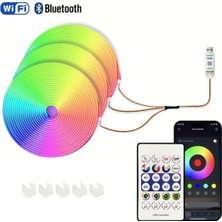 Allians Renkli Neon Piksel Led, Bluetooth, Sese Duyarlı, Usb, 5 Metre, Tak ve Çalıştır