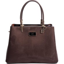 Silver & Polo Silver Polo Kahve - Kahve Süet Kadın El Çantası SP1098