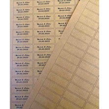 Kraft Kağıt Isim Etiketi 200 Adet Kına Söz Nişan Nikah Bebek Etiketi 3.3 X1.4 cm