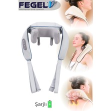 Feyza Design 3D Ovmalı Isıtmalı Boyun Askılı Masaj Yastığı, Rahatlatıcı ve Konforlu Kullanım