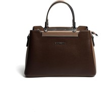 Silver & Polo SP913 Kadın El Çantası Düz Kahve-Vizon