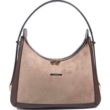 Silver & Polo SP1187 Kadın Omuz Çantası Süet Vizon-Kahve