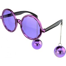 Marsilyan- Mor Disko Topu Küpeli Parti Gözlüğü
