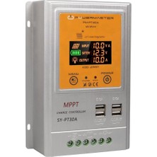 Powermaster PM-PT30A 12V-24V 30AMPER Mppt 4 Usb'li Dijital Alüminyum Kasa Solar Şarj Regülatörü