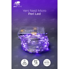 Allians Mor Peri LED 5 Metre Pilli Dekoratif Aydınlatma, Şık ve Parlak Ortamlar Için