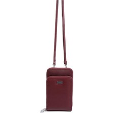 Silver & Polo Silver Polo Bordo - Bordo Düz Kadın Telefon Çantası SP1011
