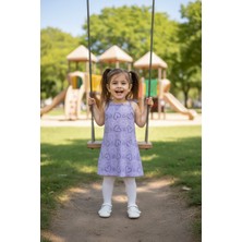 Buufuu Yazlık Kız Çocuk Baskılı Ip Askılı Bağcıklı Elbise