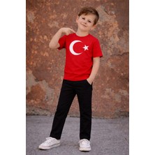 Mavimoure Erkek Çocuk Özel Gün 23 Nisan 29 Ekim Kısa Kollu Alt-Üst Takım