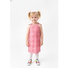 Buufuu Yazlık Kız Çocuk Baskılı Ip Askılı Bağcıklı Elbise